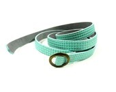 Turquoise belt - turquoise accessory - pastel belt - pastel accessory - Thin belt -  skinny belt - waist belts - leather belt - gift for her