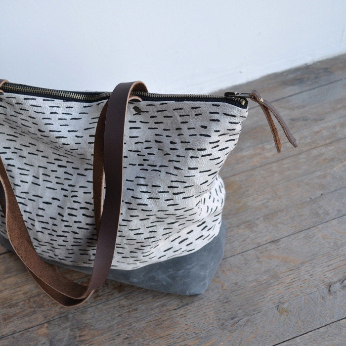 ZIP TOTE - rain/waxed