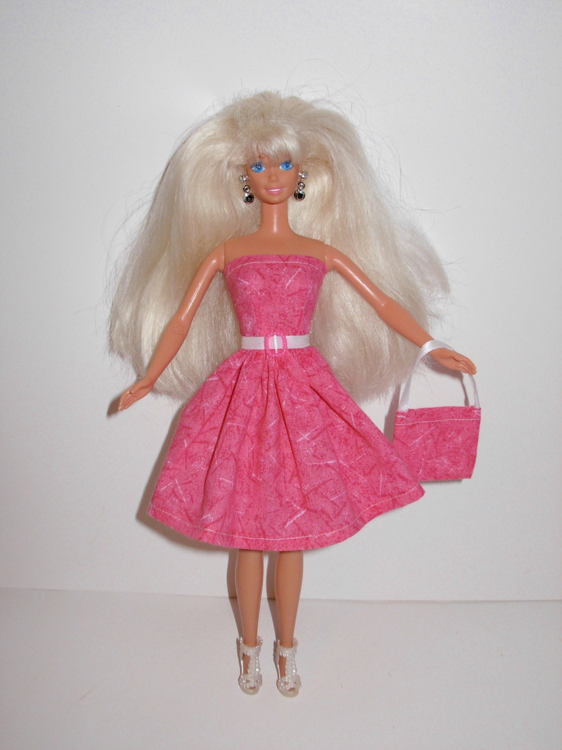 CUTE pink dress and bag 4 barbie doll