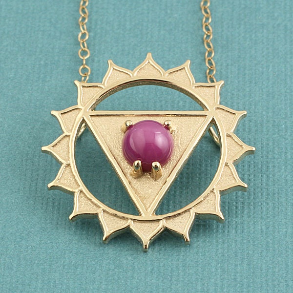 Personalized Chakra Pendant in 14k Gold