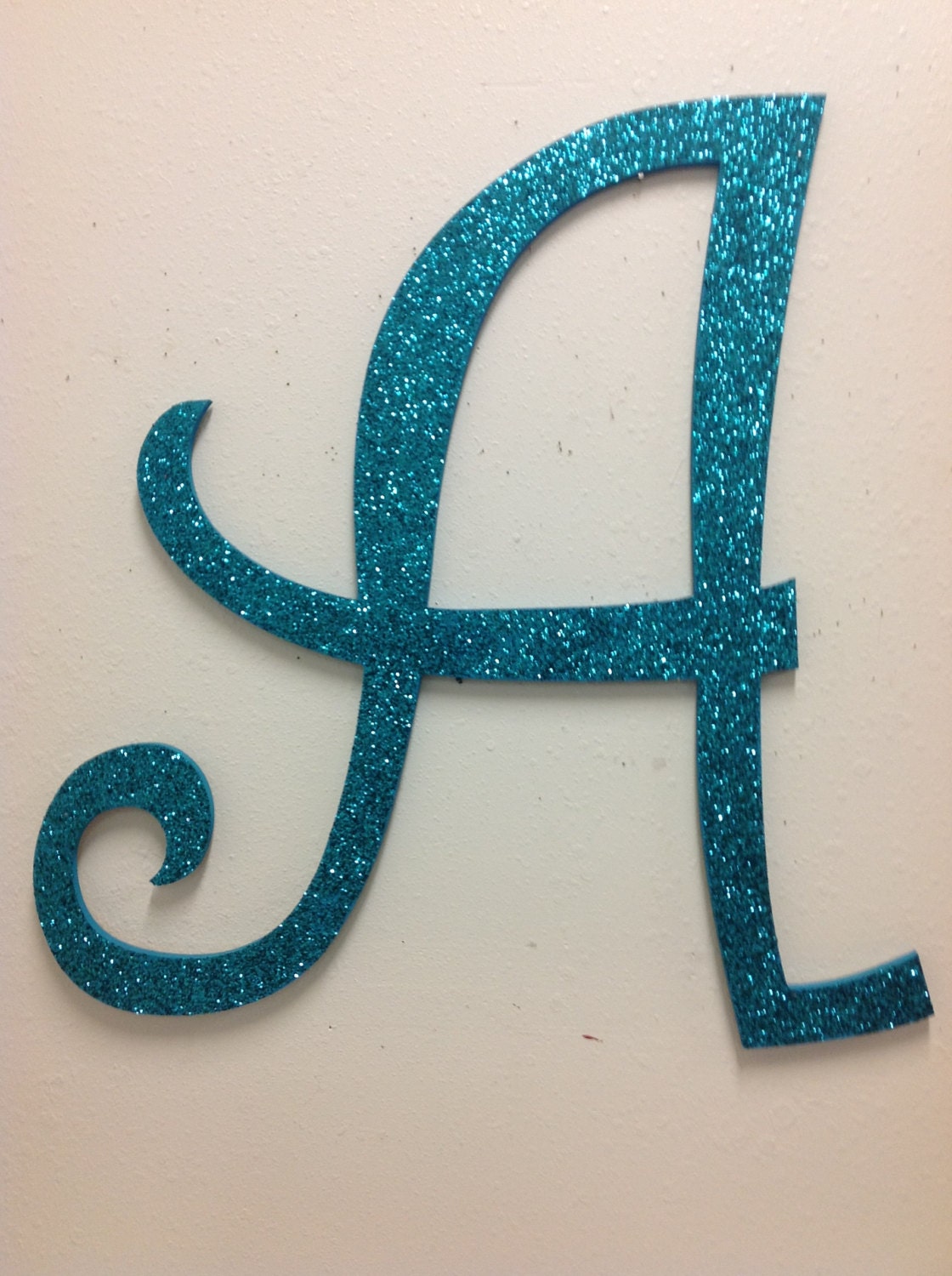 Large glitter letters monogram curlz