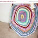 ON SALE knit baby blanket, newborn photo props, baby blanket, pinwheel blanket, boho blanket, small blanket