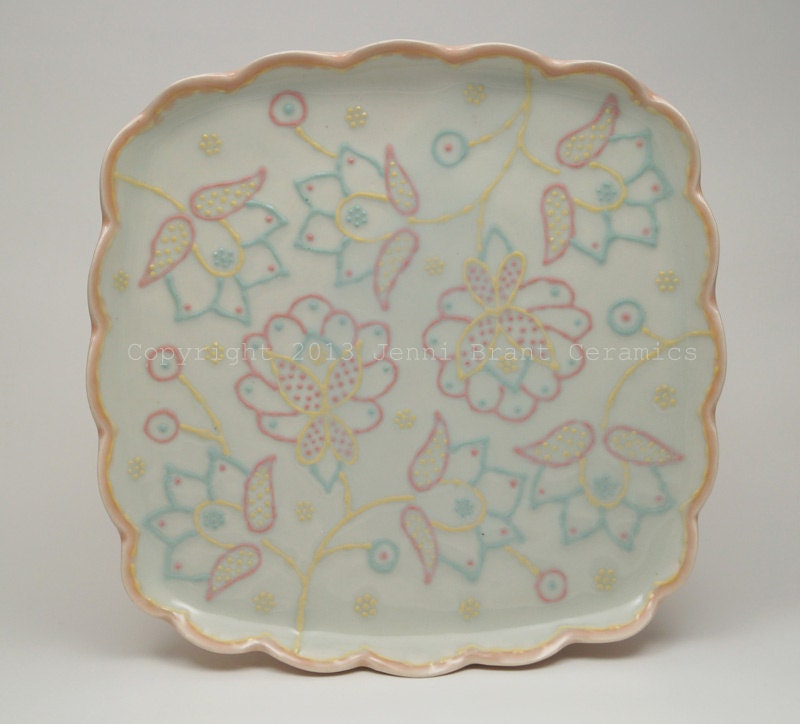 Flowered Serving Plate
