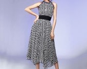 Aztec print -- chiffon Maxi  Dress  (526)