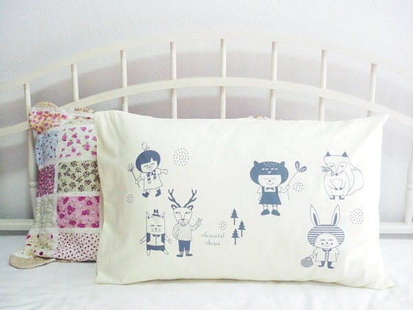 Screen Print Pillow Case - Whimsical