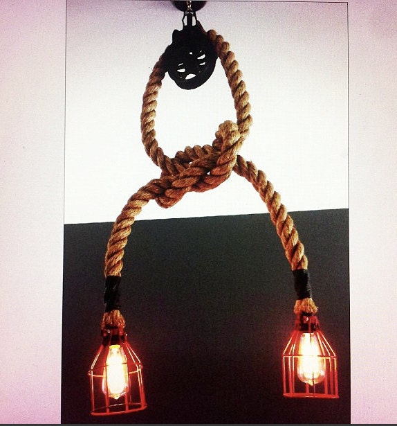 Manila Rope Pulley light