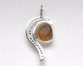 Sea Glass Jewelry - Sterling Rare Victorian English Sea Glass Pendant