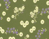 Pat Bravo Art Gallery Retrospective Retro Branches in Olive fabric by the yard