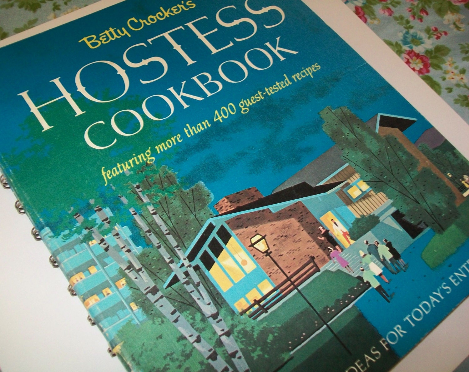 SALE - Betty Crocker Hostess Cookbook, 1960s, First Edition, First Printing, midcentury, cook book, recipes, vintage, midcentury modern