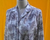 White and brown paisley shirt
