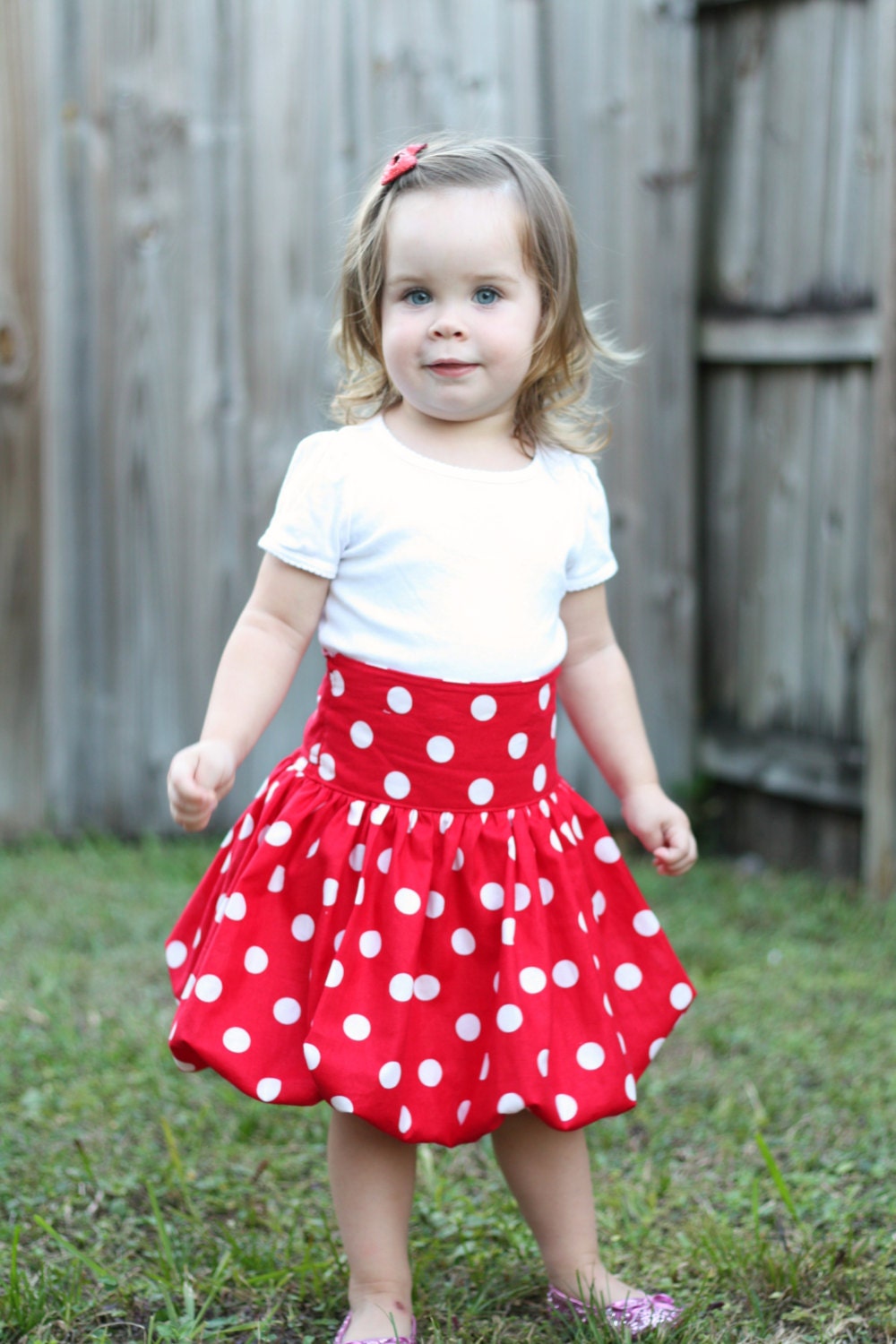 Polka Dot Bubble Top and Skirt Combination Piece