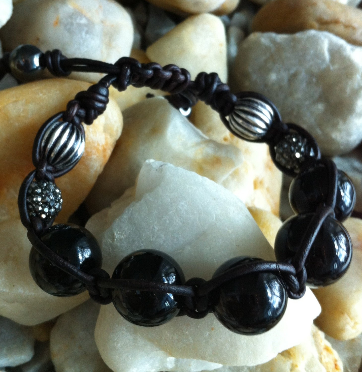 Shamballah black onyx bracelet
