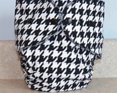 Fitted Large Cloth Diaper- 20 to 30 pounds- Houndstooth