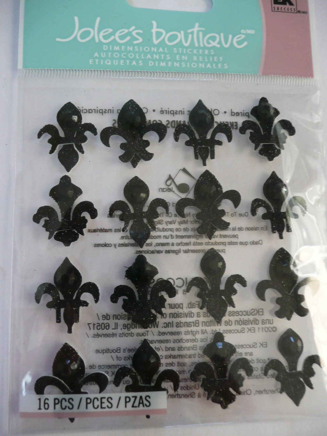 FLEUR DE LIS Jolee's Boutique Scrapbooking Wholesale stickers - France, French, Black