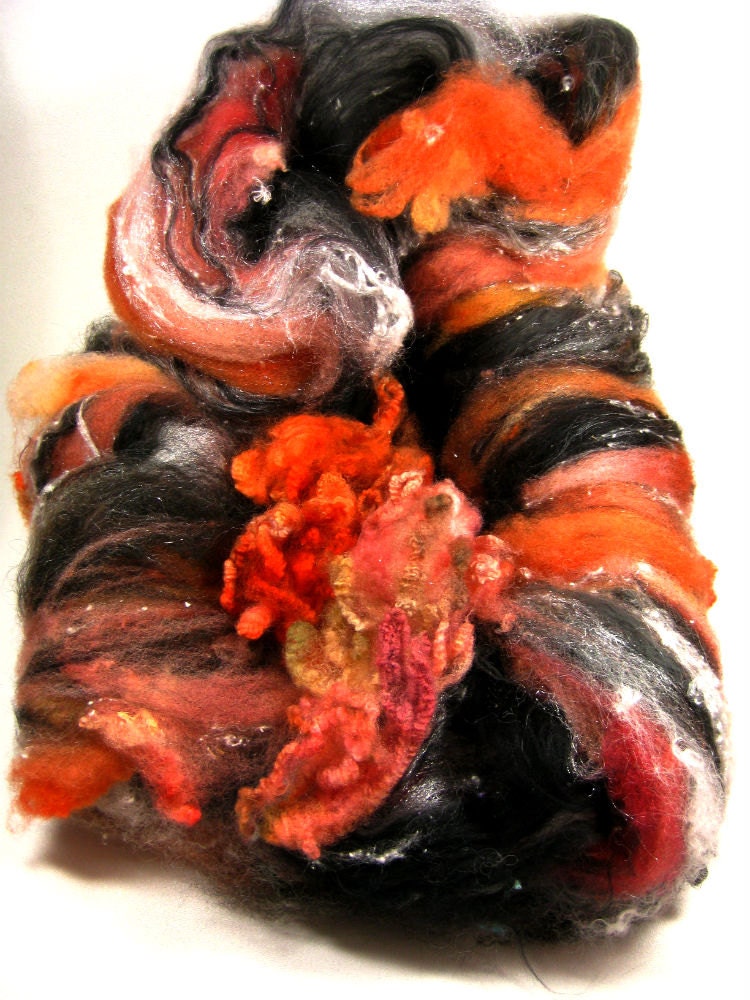 Sonora Sunset Wild Card Bling Batt for Spinning and Felting