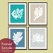 Underwater Sea Coral Collection (Series E) -Set of 4 - 8x10 Art Prints (Featured in Oceanic Blue, French Grey, Blue Linen and Fog Grey)