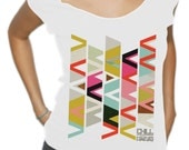 Diamonds design by Chill Clothing printed on White Scoop from American Apparel