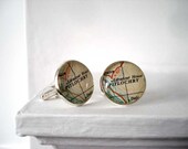 Personlized Mens Cuff Links Silver Vintage
