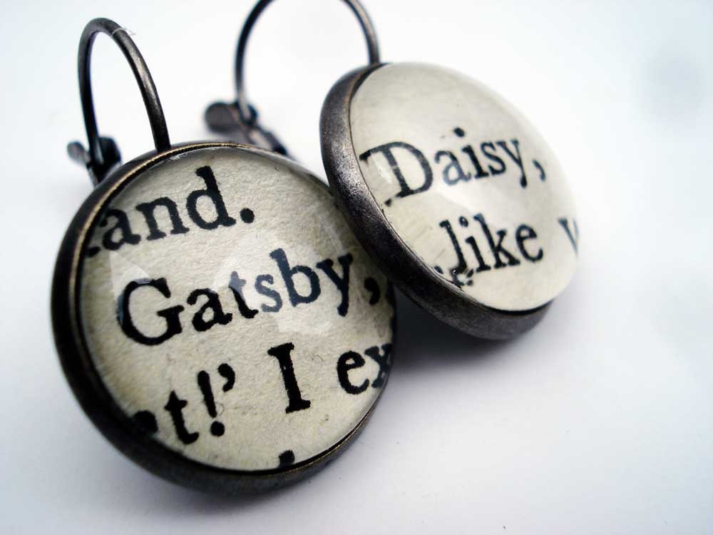 Great Gatsby Book Earrings Gatsby Daisy