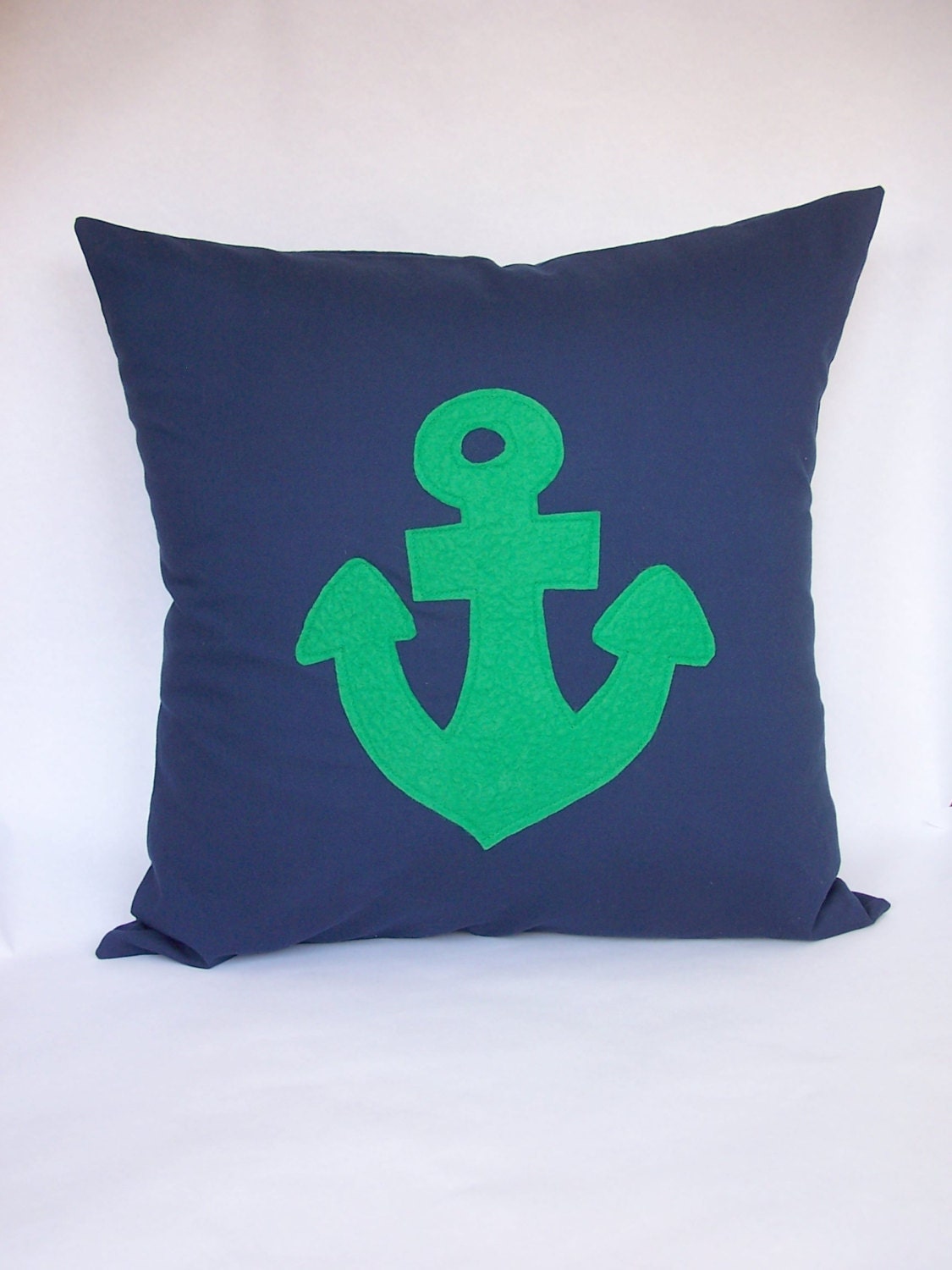 Emerald Green  Anchor Pillow