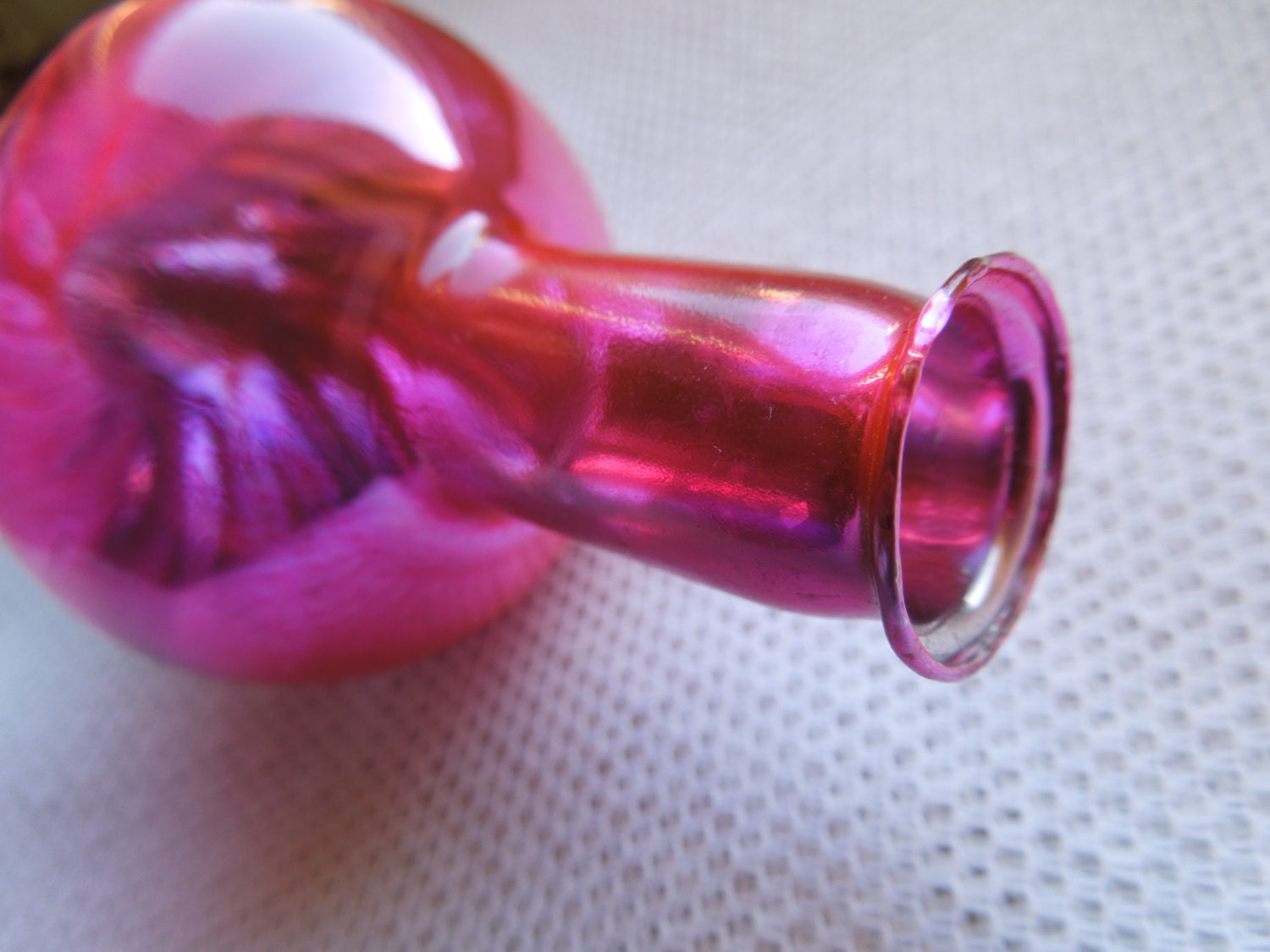 Soviet TREE - TOP Christmas decoration ornament Russian 1970s painted PINK