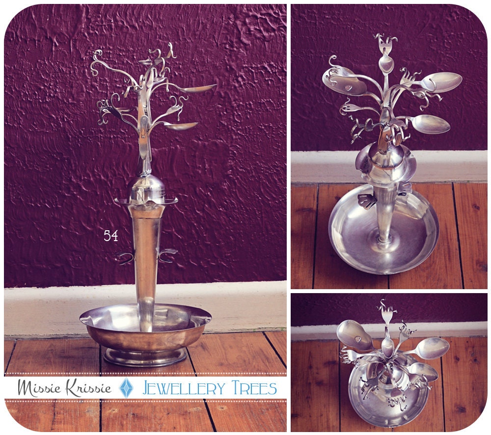 Beautiful Recycled Silver Cutlery Jewellery, Jewelry Trees. Made to order