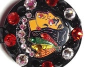 Chicago Blackhawks Swarovski Crystal Embellished ID Badge Reel