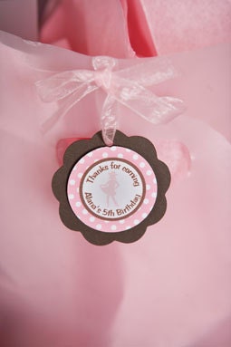 Cowgirl Theme Favor Tags - Cowgirl Birthday Party Decorations in Pink and Brown (12)