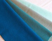 Hand Dyed Felted Wool Fabric - Blue / Sage  - for Rug Hooking, Applique, Penny Rugs and Sewing Projects/ H591