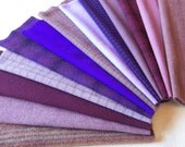 Hand Dyed Wool Fabric  - Purple - for Rug Hooking, Applique, Penny Rugs and Sewing Projects/ H612