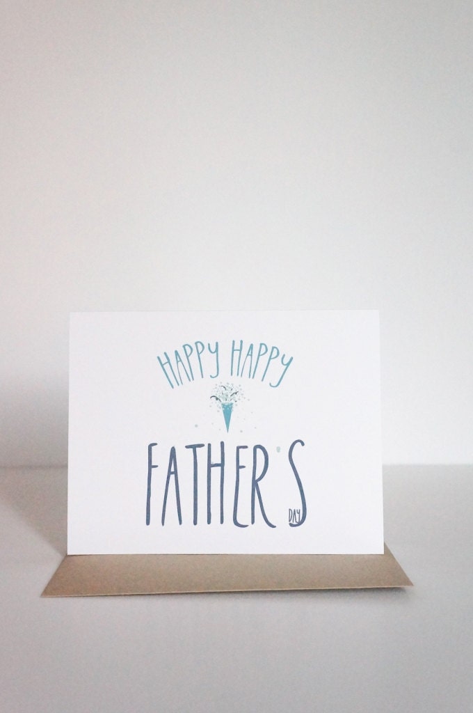 Father's Day Card, Blue Confetti