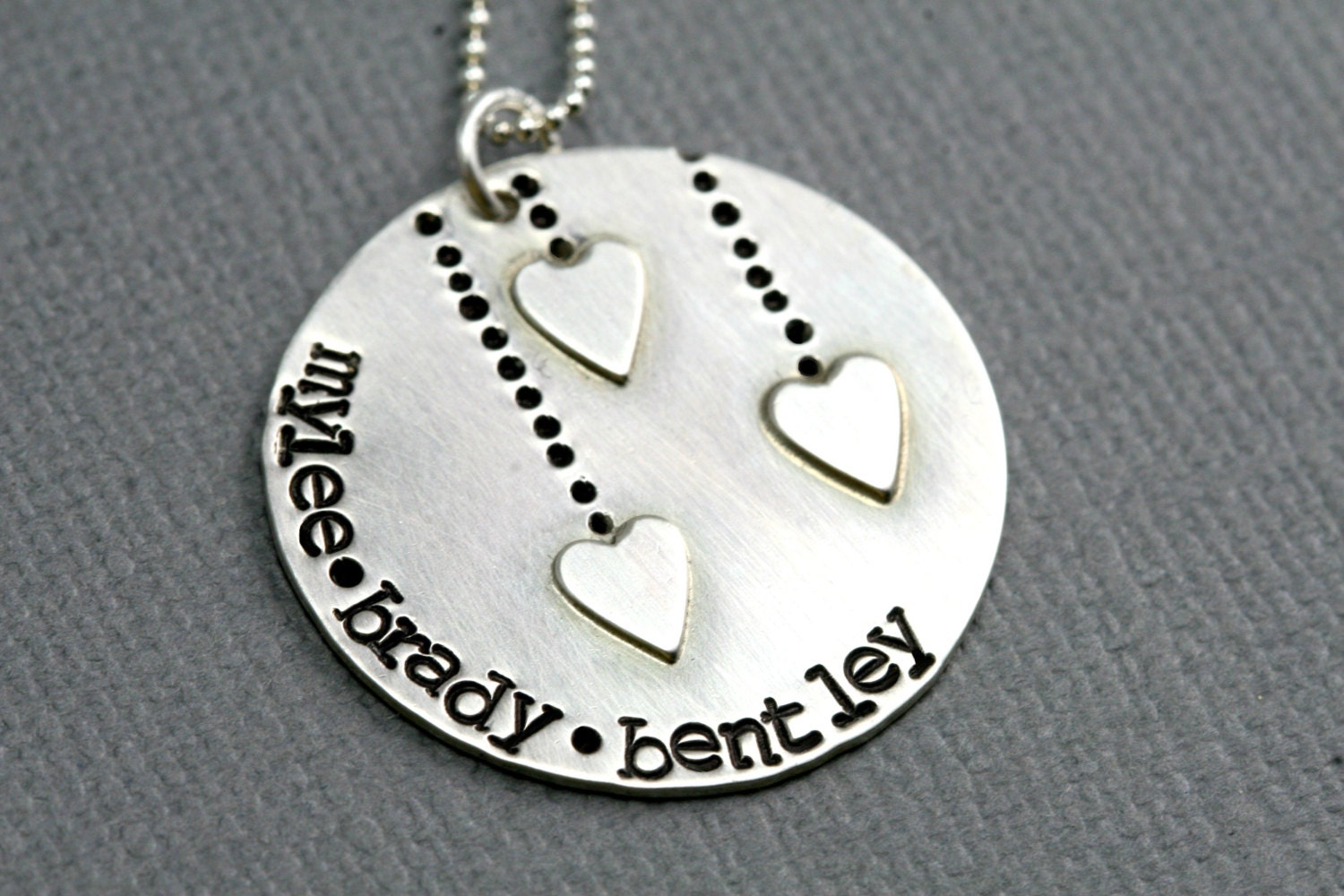 Heartstrings Sterling Mothers Necklace - Simple Modern Mothers Necklace