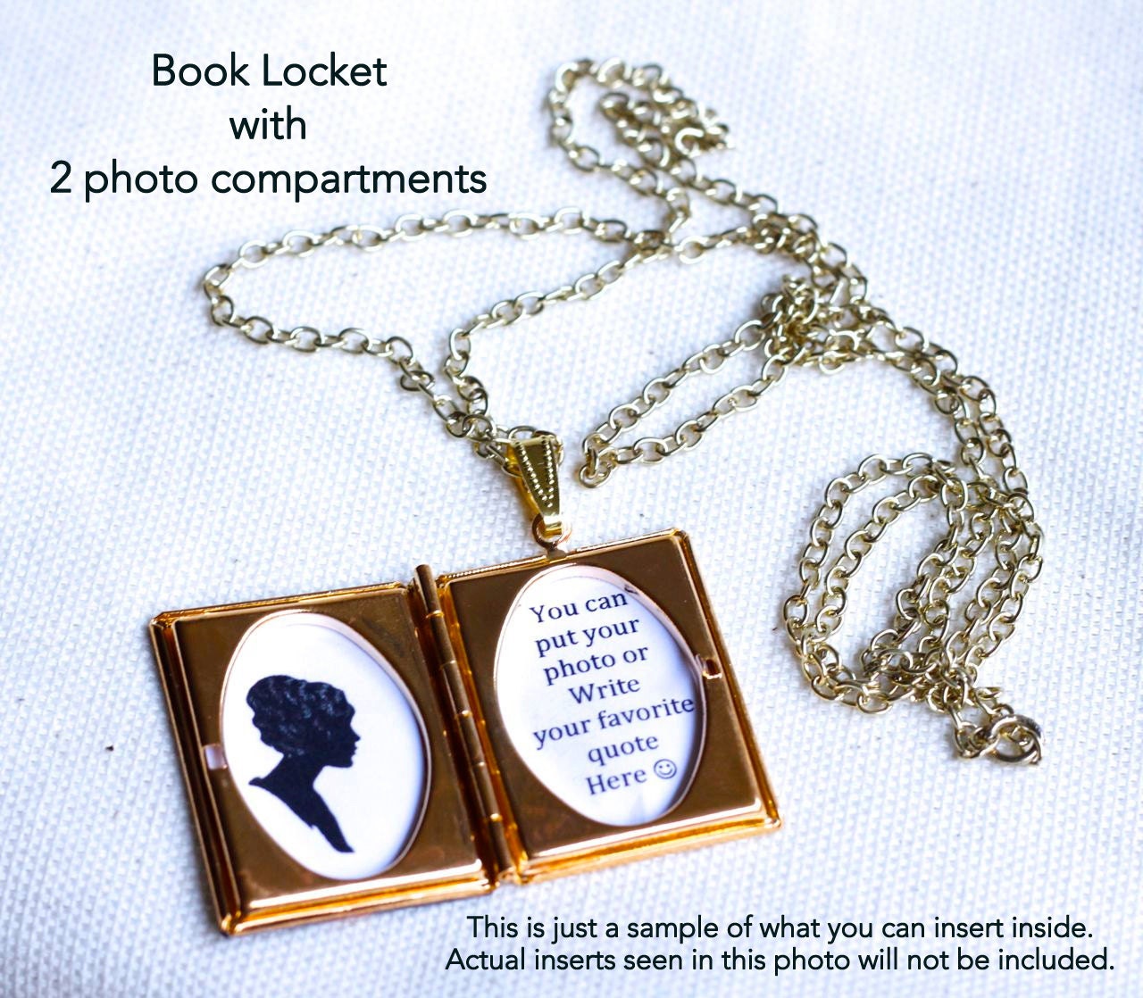 Lord of the Rings Locket - Book Pendant with Chain