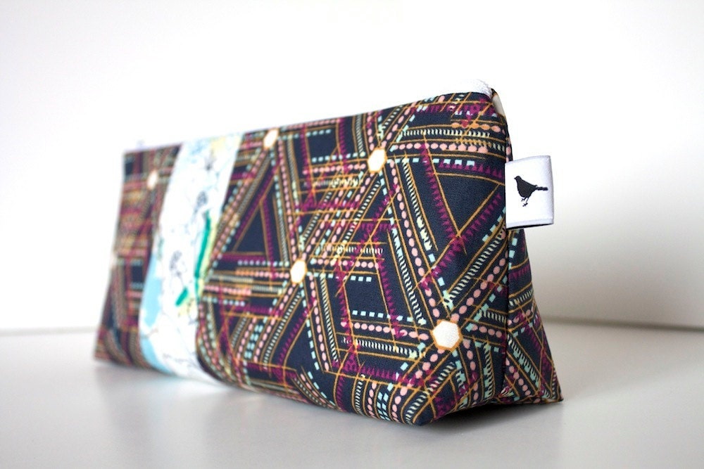 NEW - Personalized Cosmetic Makeup Bag - Indie - Made to Order