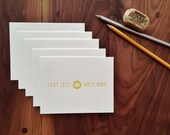 Text Less. Write More. - Set of Five Letterpress Postcards