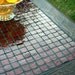 Glass Mosaic Coffee Table "Fire & Ice", Rustic Contemporary, Dark Brown Satin Finish - Handmade