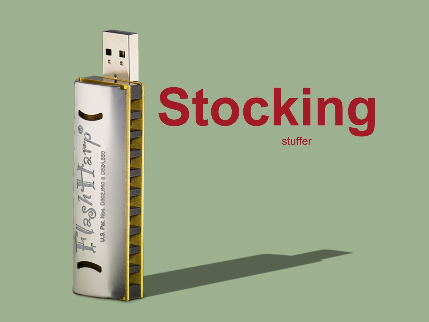 8GB Gift for Music Lover, Harmonica USB Geekery flash drive FlashHarp