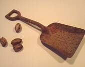 Vintage Sand Pail SHOVEL Rusty Relic for Garden or Potting Bench