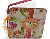 Tangerine Blossom Gratitude Book, spiral bound, count your blessings, 100 pages, peach, green, pink