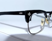 Men's  1950's Clubmaster style  EYEGLASSES  Bausch and Lomb iconic optical glasses