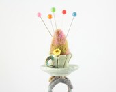 Garden Tea Party Pin Cushion Ring
