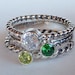 3 Stacking Rings - Stackable Rings - Gemstone Rings - Mothers Rings - Birthstone Rings - Birthstone Stacking Rings -  Sterling Silver