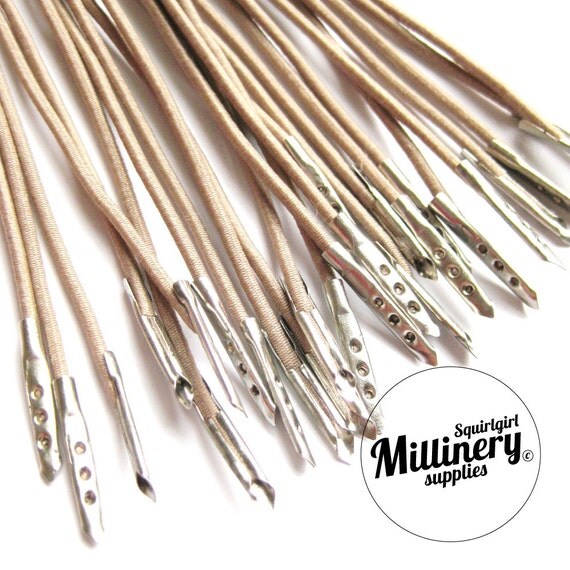 5 Elastic Hat Bands with Prongs for Fascinators For by Petershams