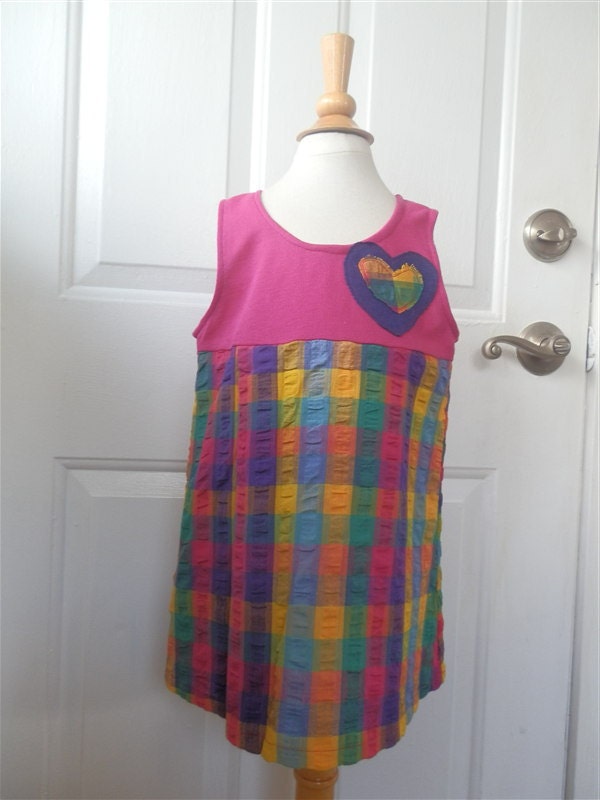 I love u infant dress made from reclaimed fabrics