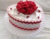Faux Delicious Heart Valentine Cake