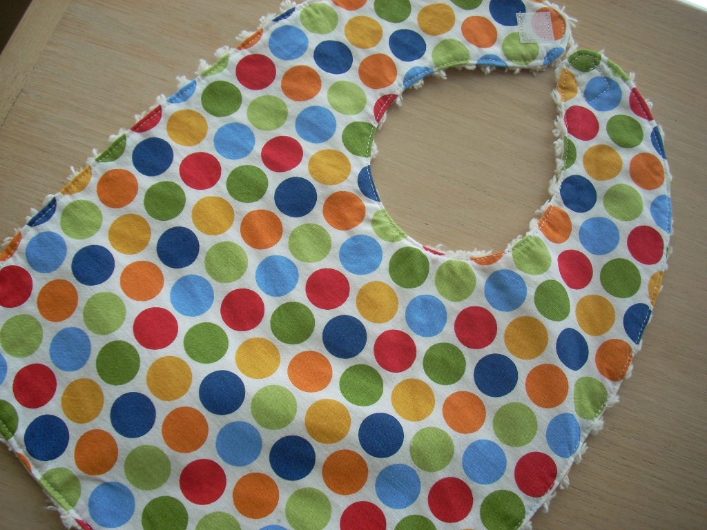 multi polka dot bib - FREE SHIPPING
