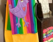 Limited item Rainbow yellow Bird blanket for big little kids 2012 Campaign toms elegant gift school mat blankie lovie cape swaddle blanket