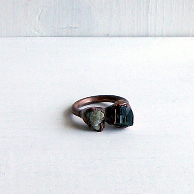 Cocktail Ring Tourmaline Ring Gemstone Ring Birthstone Ring October Stone Ring Forest Green Gem Stone Artisan Handmade