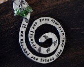 If We All Had One Friend Like You, We'd Only Need One Friend-- Hand Stamped Spiral Necklace, Hand Stamped Friendship Quote Pendant