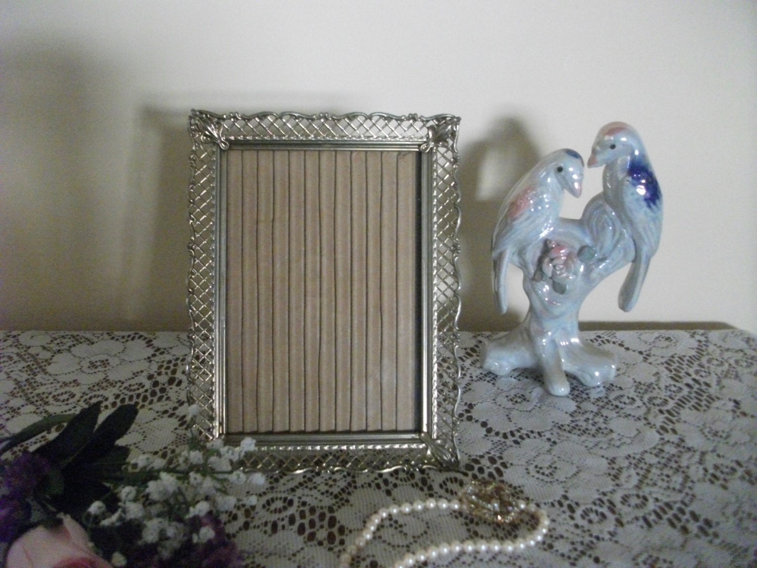 Romantic  Vintage Ornate Scalloped filigree Picture Frame